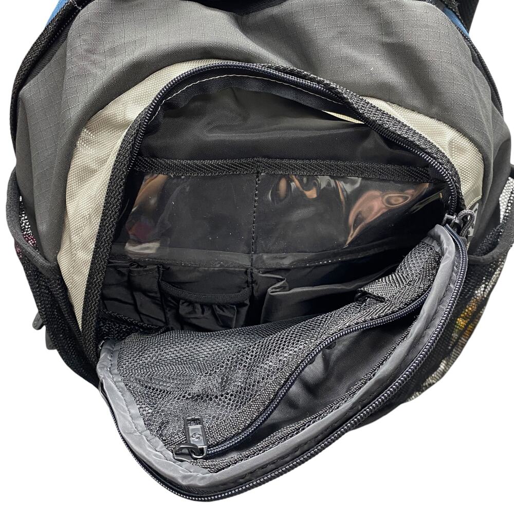 Samsonite Blue Grey Black Laptop Travel School Backpack - Picture 4 of 10